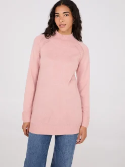 Mock Neck Raglan Sleeve Sweater