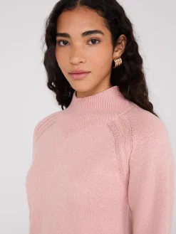 Mock Neck Raglan Sleeve Sweater