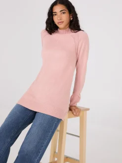 Mock Neck Raglan Sleeve Sweater