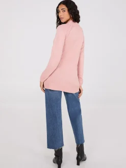 Mock Neck Raglan Sleeve Sweater