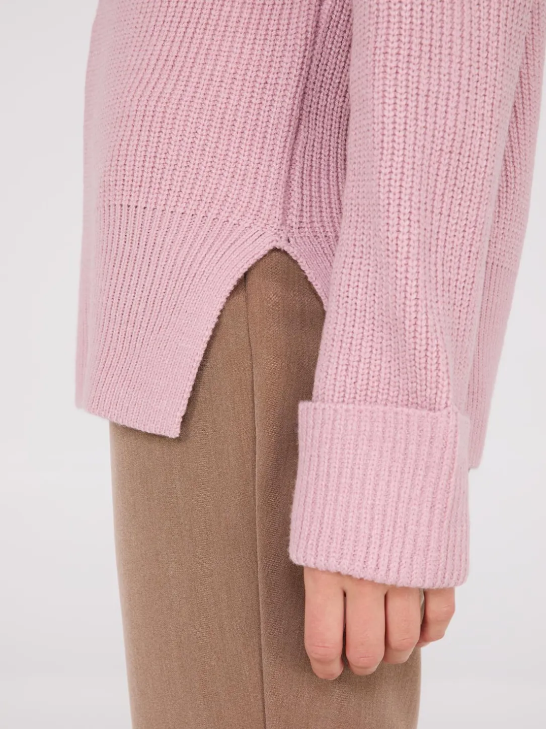Mock Neck Shaker Stitch Sweater