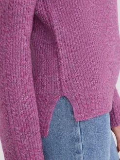 Mock Neck Sweater With Button Details
