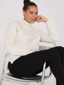 Mock Neck Sweater With Button Details