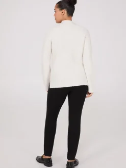 Mock Neck Sweater With Button Details