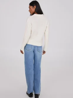 Multi-Cable Johnny Collar Sweater