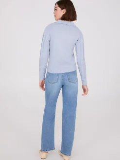 Multi-Cable Johnny Collar Sweater