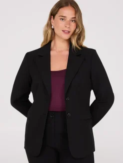 Notch Collar 2-Button Blazer