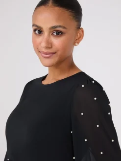 Pearl Chiffon 3/4 Sleeve Top