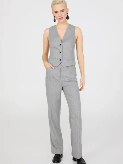 Pinstripe 3-Button Vest