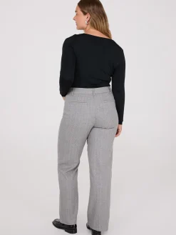 Pinstripe Straight Leg Pants