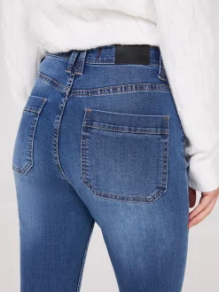 Pintuck Front Bootcut Jeans