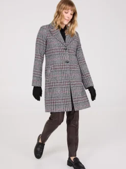 Plaid Single-Breasted Car Coat