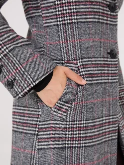 Plaid Single-Breasted Car Coat