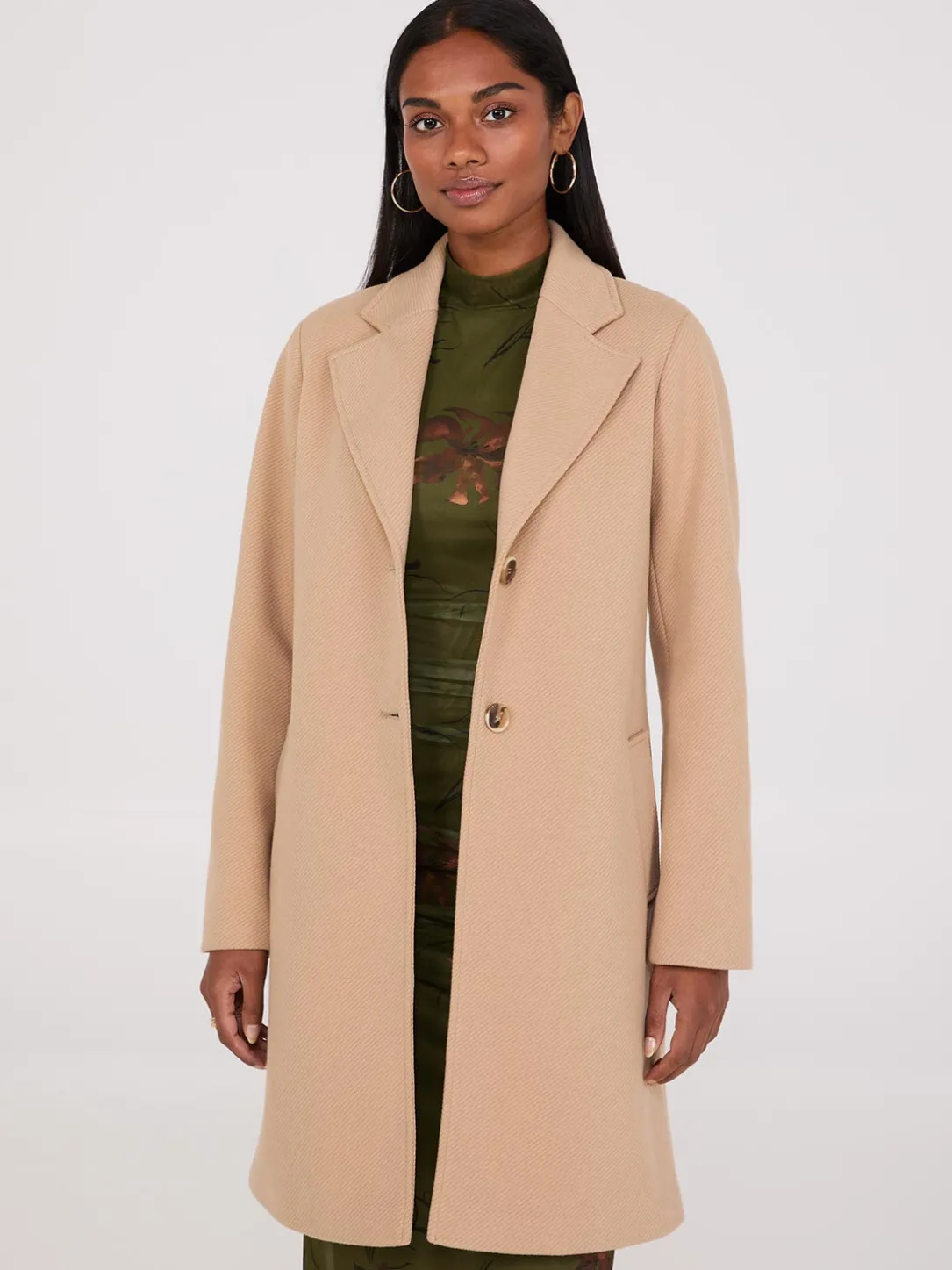 Plaid Single-Breasted Car Coat