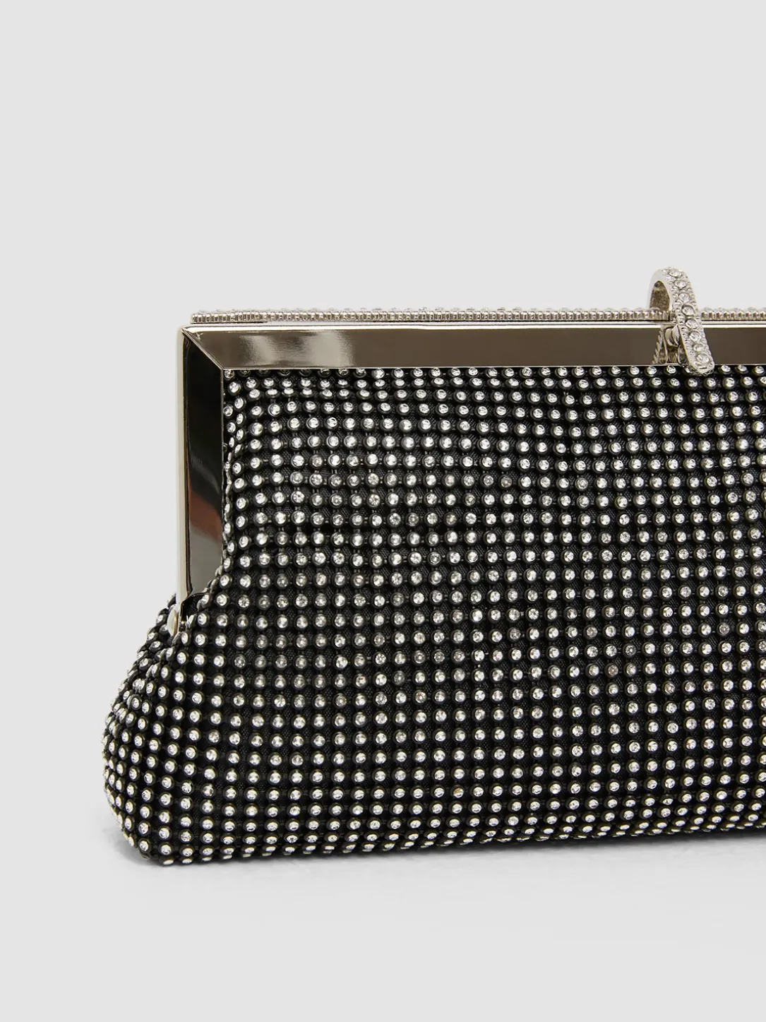 Rhinestone Clutch With Chain Handle