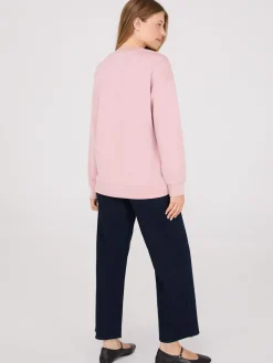 Rhinestone Flower Graphic Sweatshirt