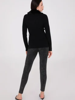Ribbed Cardigan With Removable Faux Fur Collar