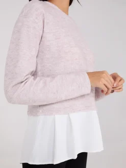 Ribbed Melange 2-Fer Top