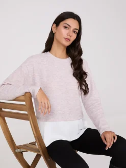 Ribbed Melange 2-Fer Top