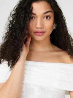 Ribbed Off-The-Shoulder Top