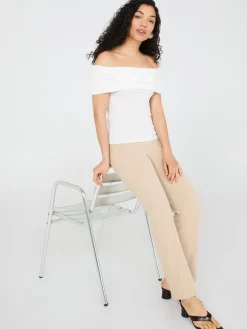 Ribbed Off-The-Shoulder Top