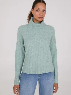 Ribbed Turtleneck Sweater