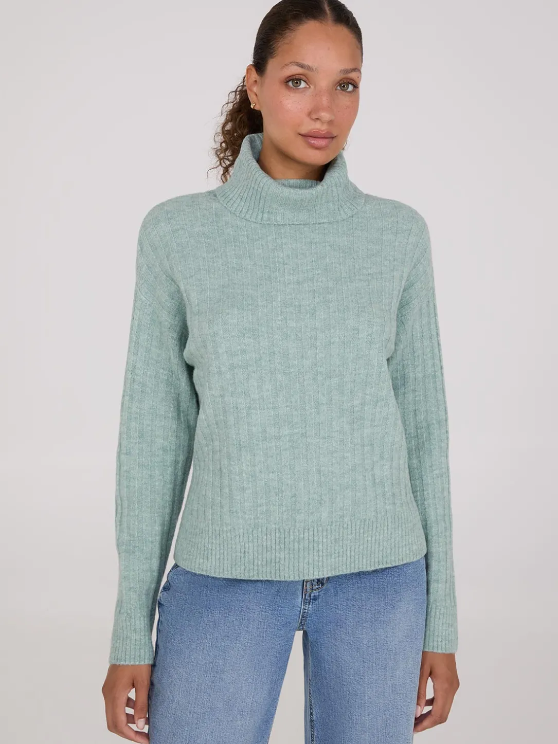 Ribbed Turtleneck Sweater