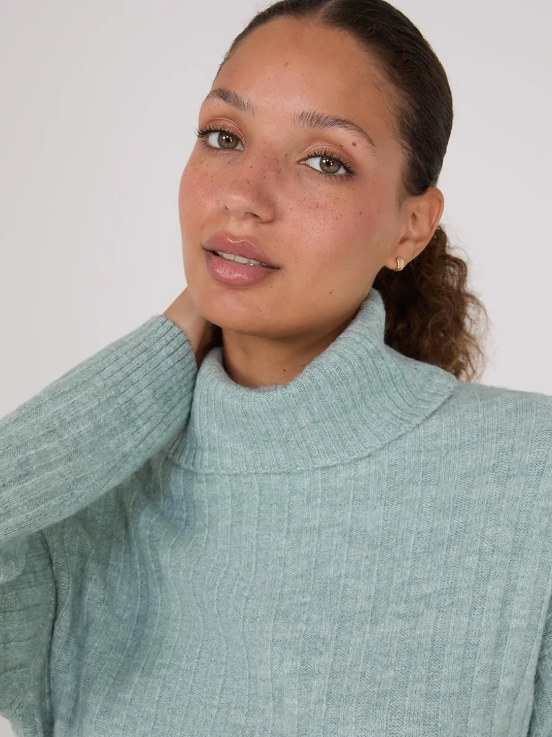 Ribbed Turtleneck Sweater