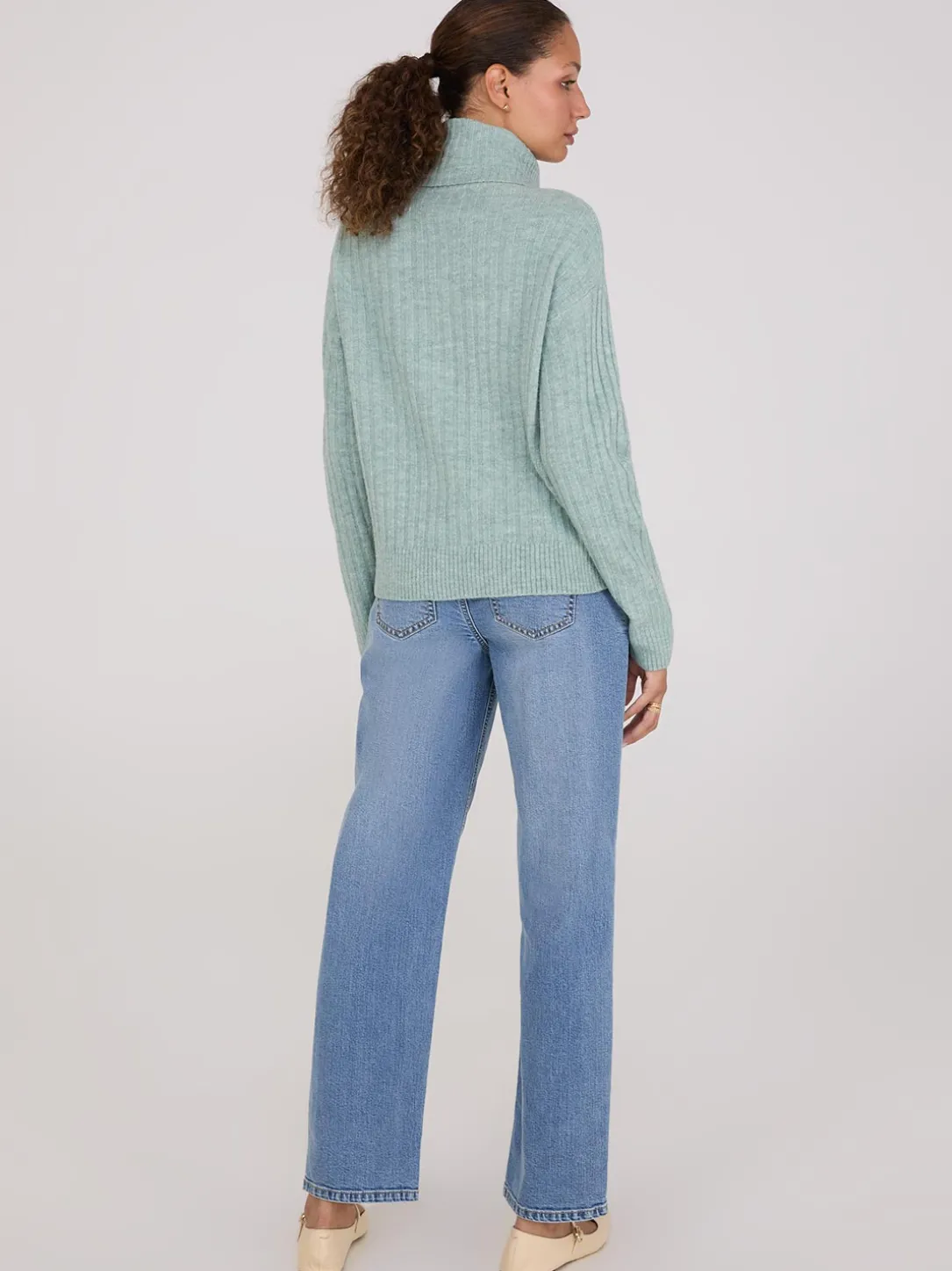 Ribbed Turtleneck Sweater