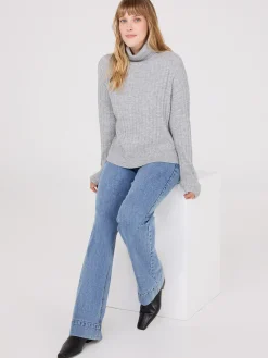 Ribbed Turtleneck Sweater