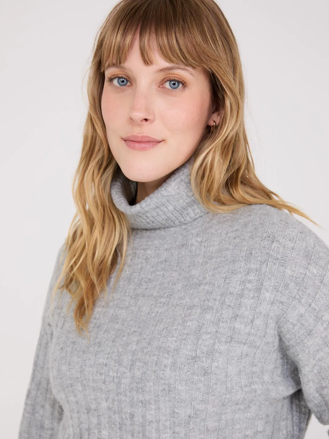Ribbed Turtleneck Sweater