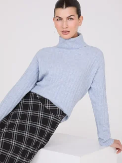 Ribbed Turtleneck Sweater