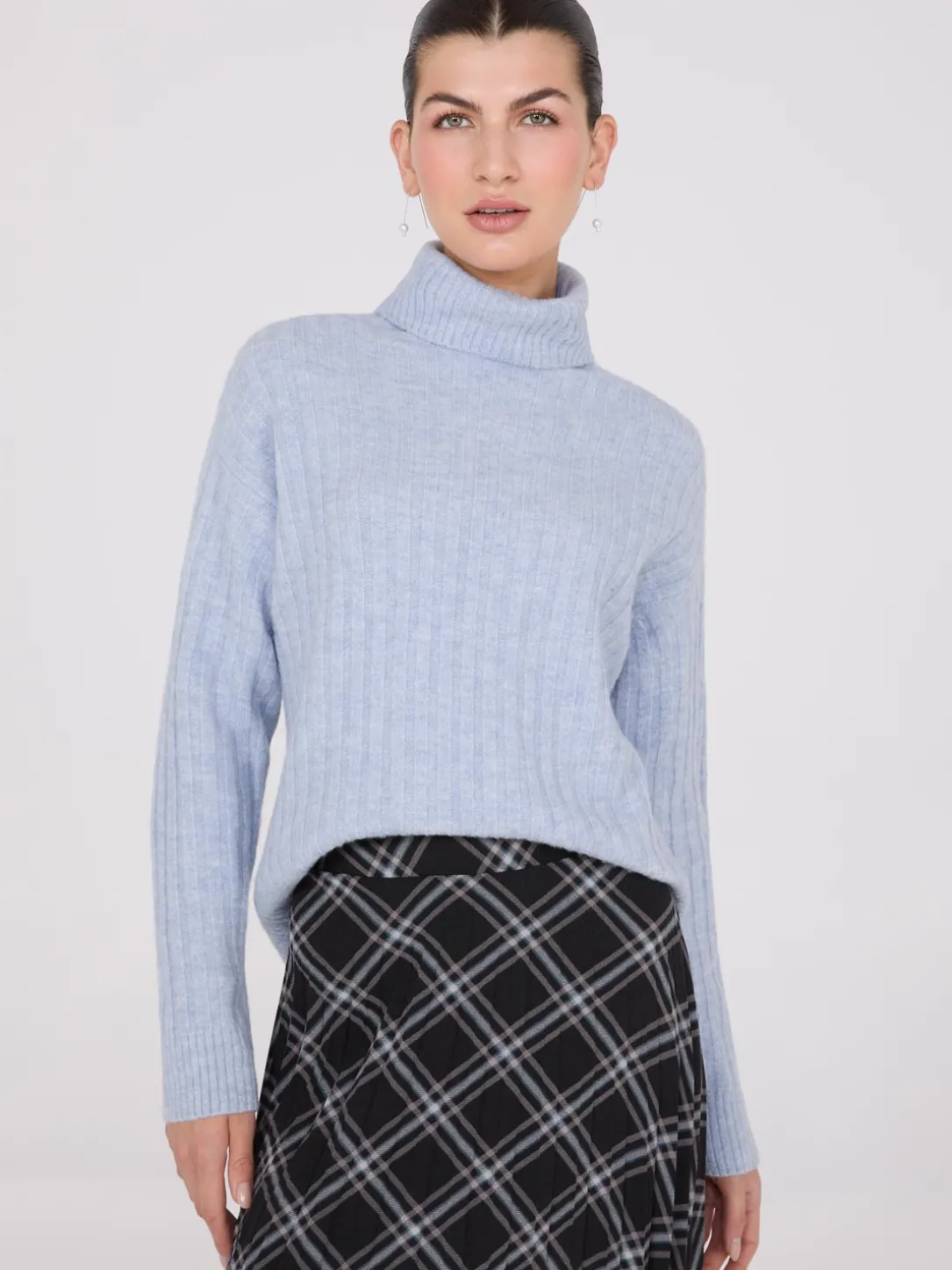 Ribbed Turtleneck Sweater