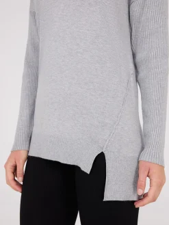 Ribbed V-Neck Tunic Top
