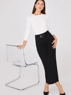 Round Neck Sweater With Button Details