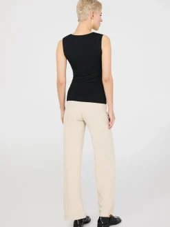 Rounded V-Neck Jersey Tank Top