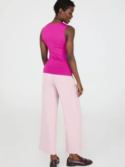Rounded V-Neck Jersey Tank Top