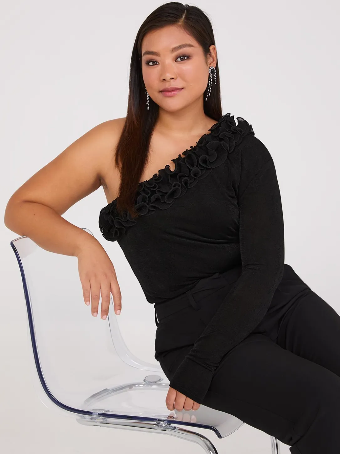 Ruffle One-Shoulder Top