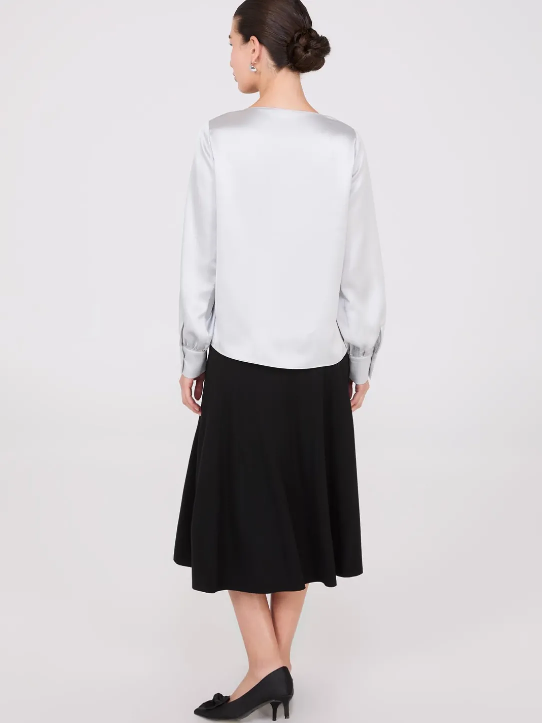 Satin Cowl Neck Blouse
