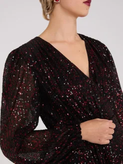 Sequin Fit & Flare Dress