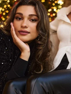 Sequin Velvet Bomber Jacket