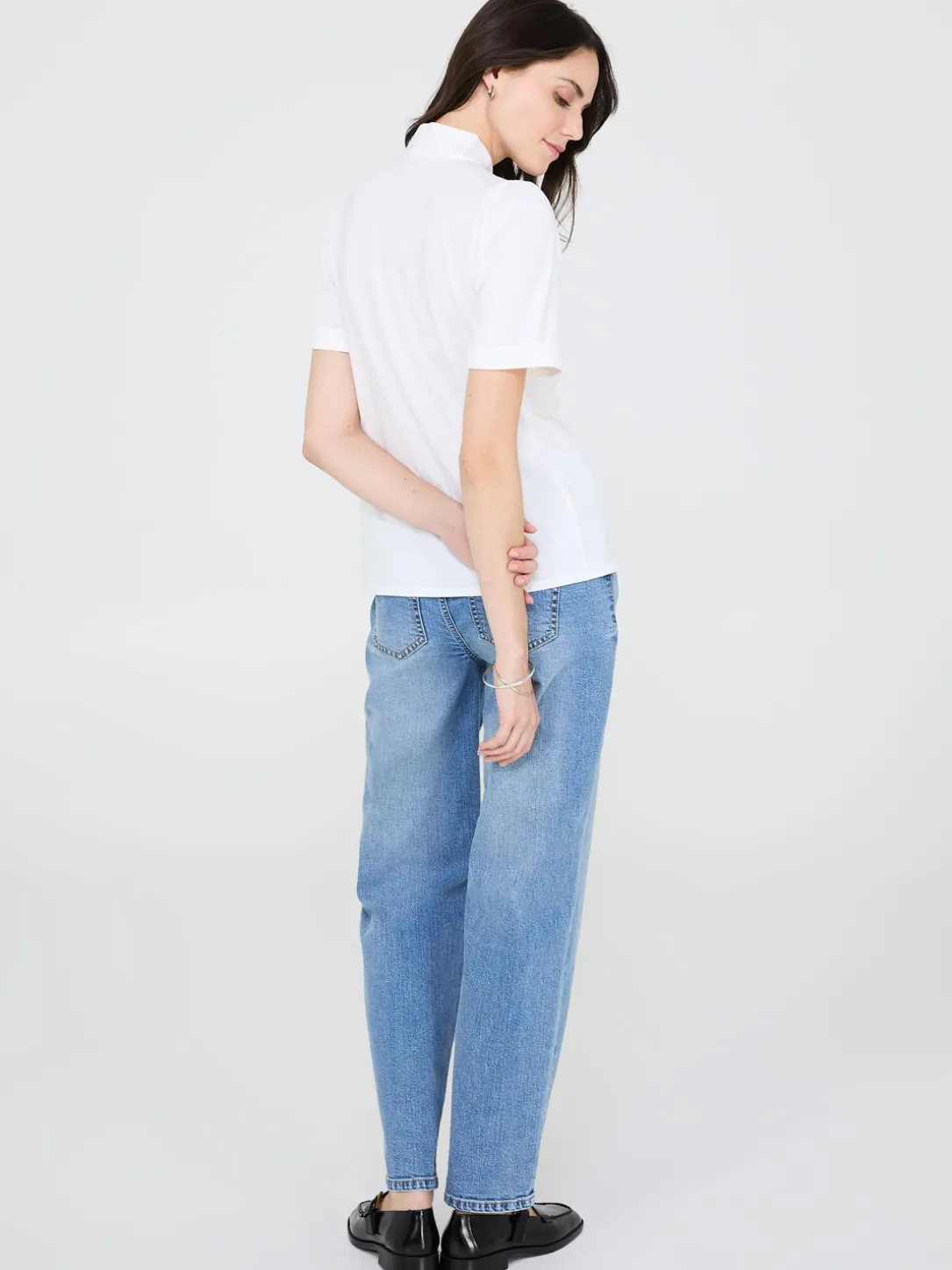 Short Sleeve Tie-Neck Top