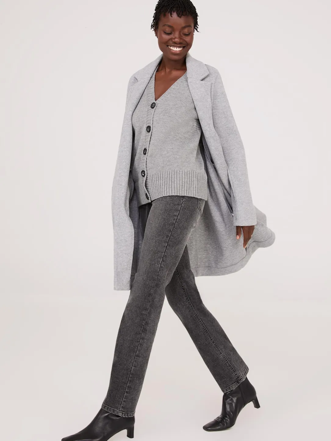 Sleeveless Button-Front Sweater Vest