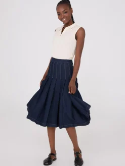 Sleeveless Johnny Collar Ribbed Top