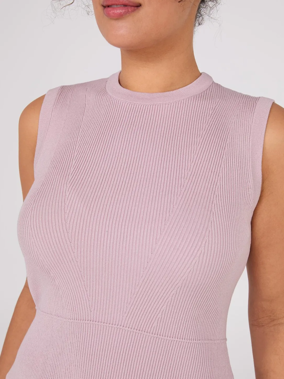 Sleeveless Ribbed Sweater