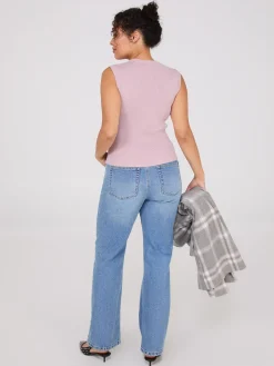 Sleeveless Ribbed Sweater