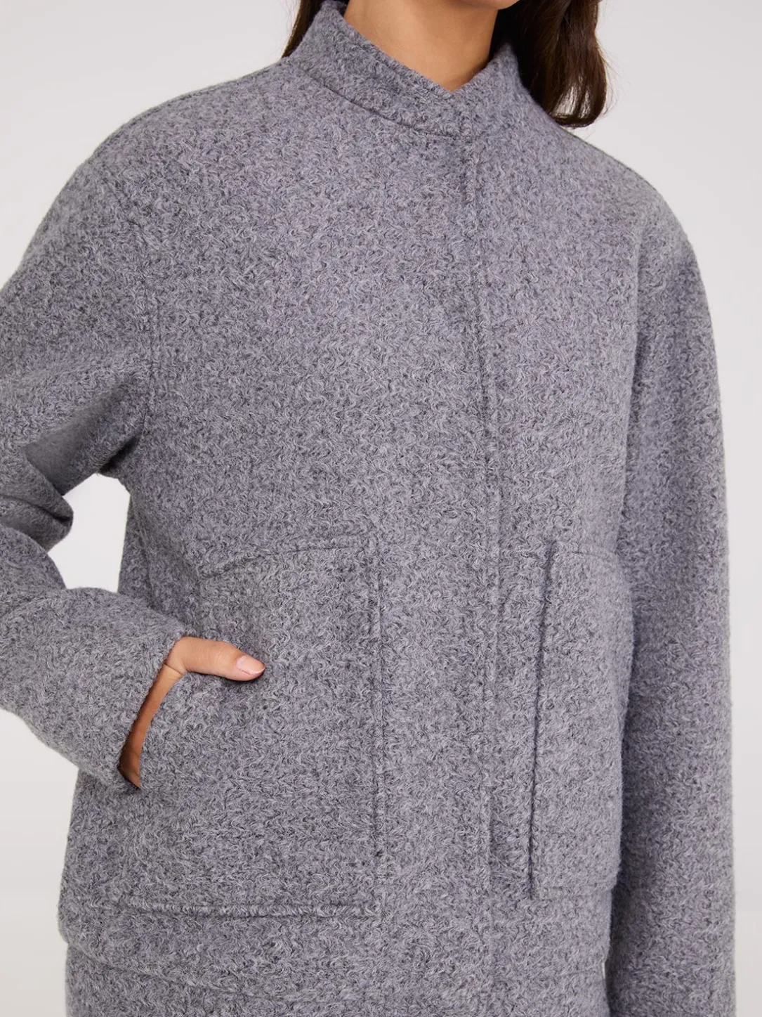 Snap Front Bomber Jacket