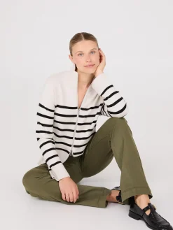 Straight Leg Twill Trousers