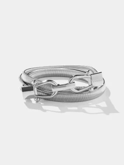 Stretch Metal Belt With Closure Hooks