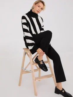 Striped Turtleneck Sweater